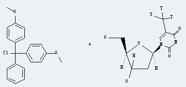 [a-3H]thymidine and chloro-bis-(4-methoxy-phenyl)-phenyl-methane